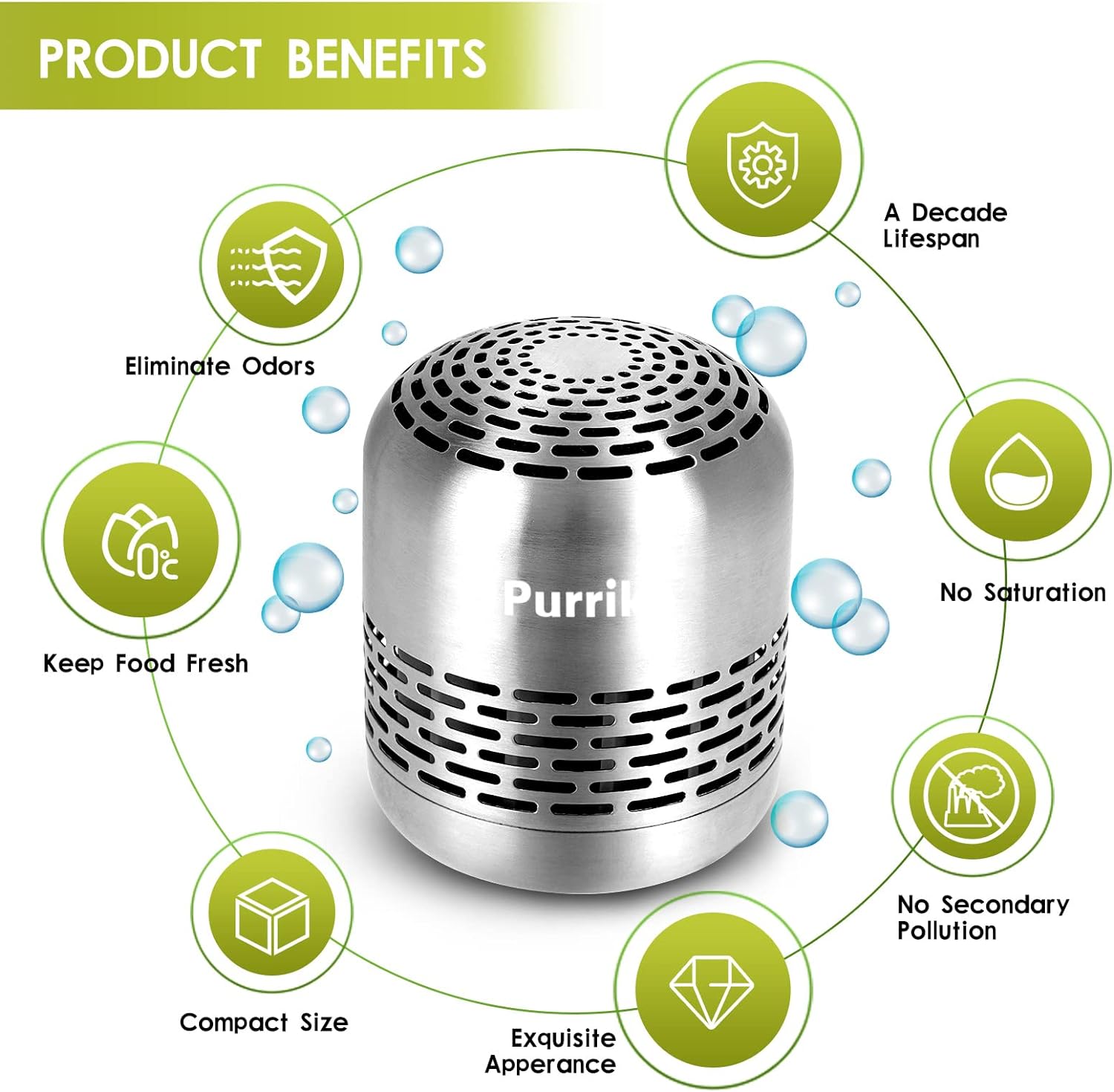 purriko refrigerator deodorizer lasts up to 10 years
